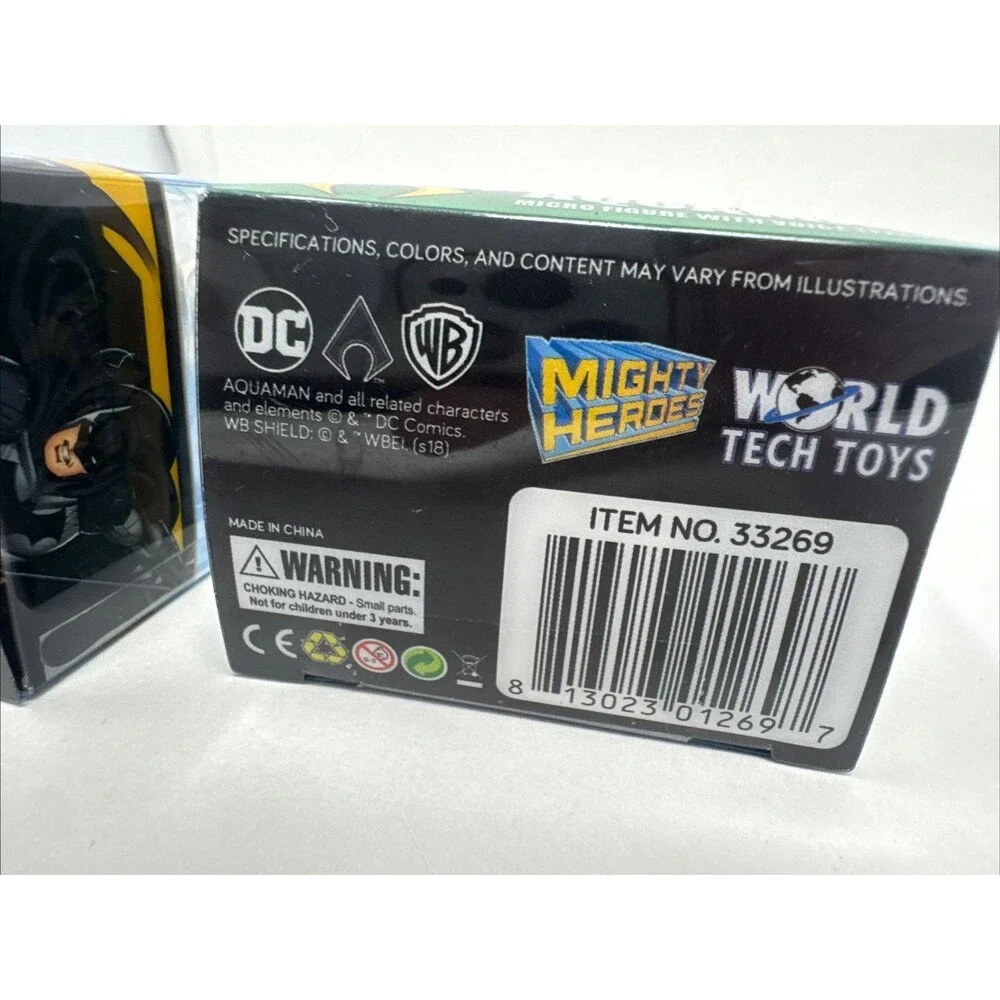 Super FX Mighty Heroes Aquaman + Batman Micro Figure With Voice Effects LOT OF 2